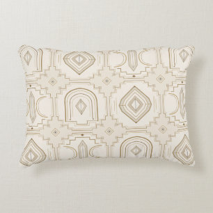 Neutral Southwestern Geometry Decorative Cushion