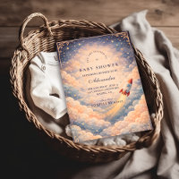 Neutral Space Rocket Stars Baby Shower