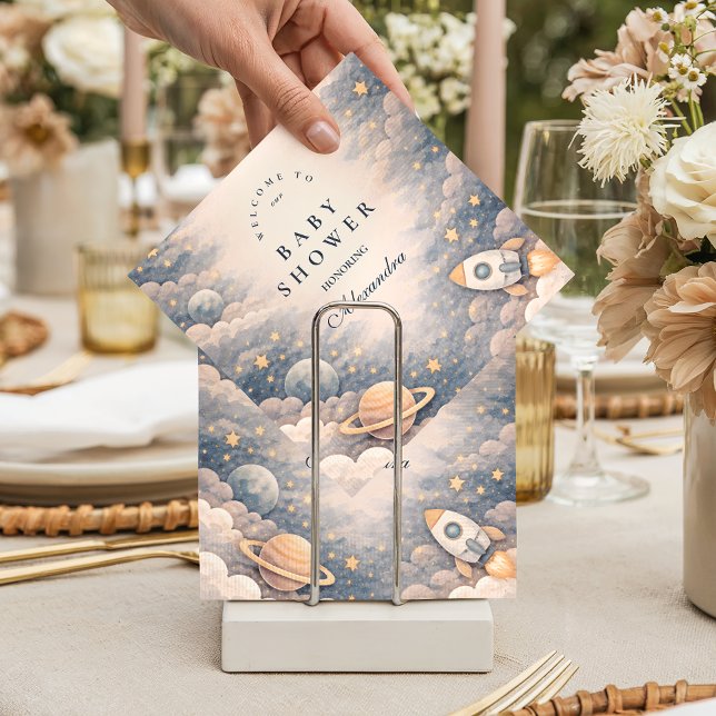 Neutral Space Stars Baby Shower Napkin (Creator Uploaded)