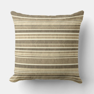 "Neutral Stripe" Minimalist Natural Earth Tone Cushion