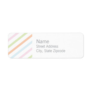 Neutral Stripe Return Address Label