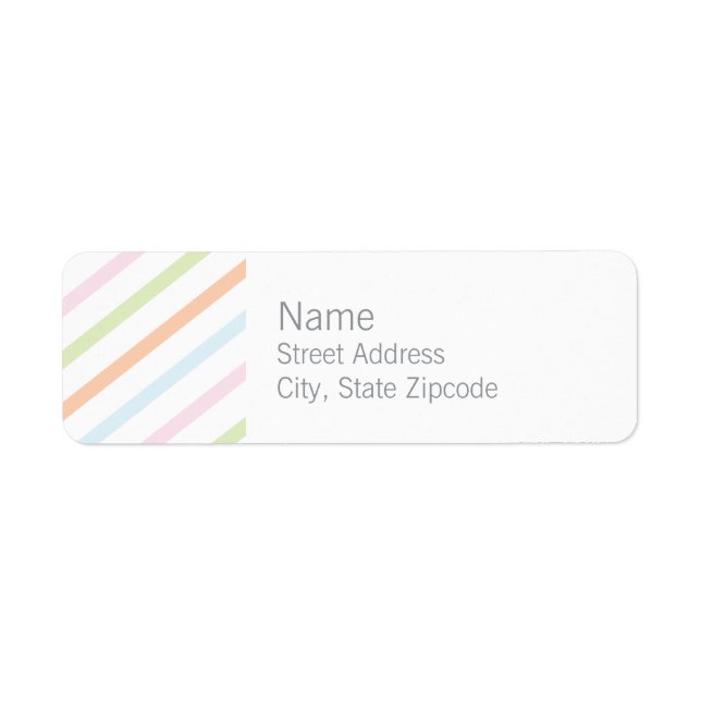 Neutral Stripe Return Address Label (Front)