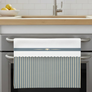 Neutral Striped Coastal Farmhouse Décor Tea Towel