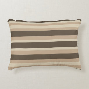 Neutral striped  decorative cushion