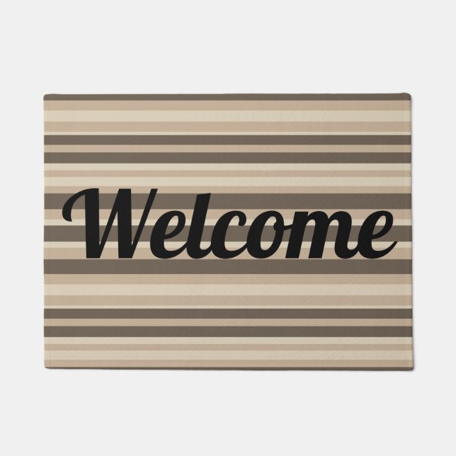 Neutral striped  doormat (Front)