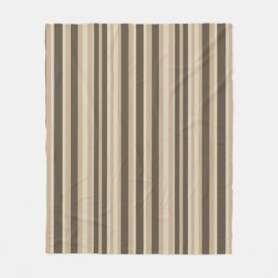 Neutral striped fleece blanket