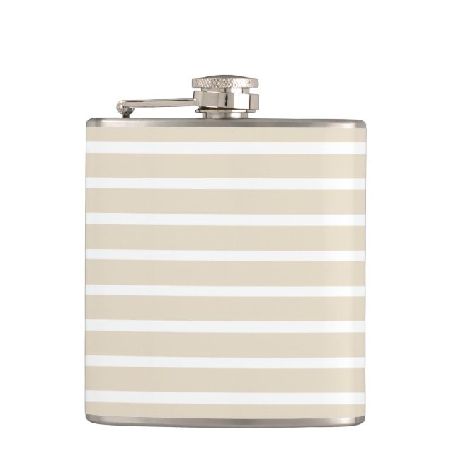 Neutral Stripes Hip Flask (Front)