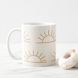 Neutral Sun Mug   Beige Coffee Mug