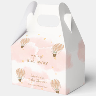 Neutral Sweet Cloud Hot Air Balloon Baby Shower  Favour Box