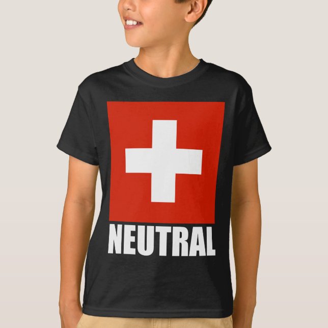 NEUTRAL (Swiss Flag) T-shirt (Front)