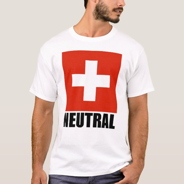 NEUTRAL (Swiss Flag) T-shirt (Front)