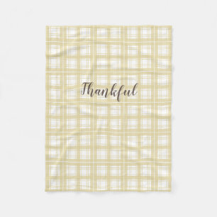 neutral tartan fall pattern fleece blanket