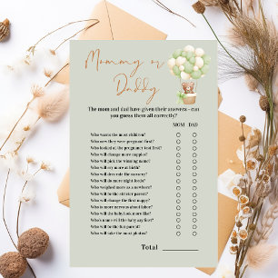 Neutral Teddy Bear Oh Baby Mommy or Daddy