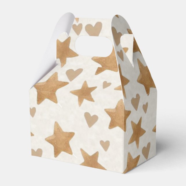 Neutral Teddy Gender Reveal Favour Box (Front Side)