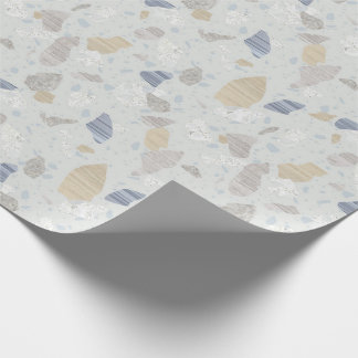 Neutral Terrazzo Tile Print Wrapping Paper