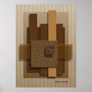 'Neutral Textures & Shadows' Poster