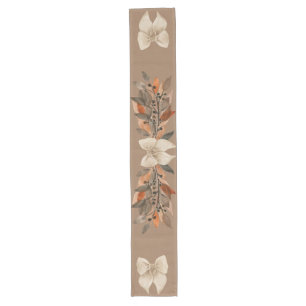 Neutral “Thanksgiving Taupe Leaves” Table Runner