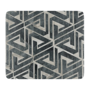 Neutral Tile Collection - Geometric Cutting Board