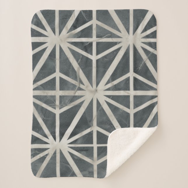 Neutral Tile Collection Sherpa Blanket (Front)