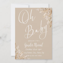 Neutral Tone Boho Pampas Gender Reveal 