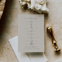Neutral Tone Wedding Timeline Order Of Events