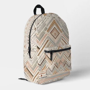 Neutral Tribal Geometric Backpack