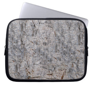 Neutral Tropical Tree Bark Photo Laptop Sleeve