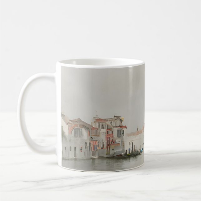 Neutral Venice Canal Sketch Mug (Left)