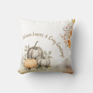 Neutral Warm Beige Brown Custom Cushion