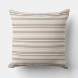 neutral warm colors striped design cushion