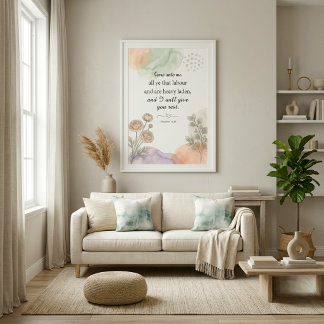 Neutral Watercolor Christian Decor