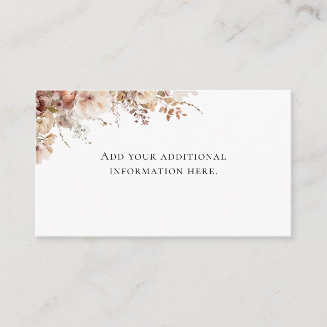 Neutral Watercolor Floral Enclosure Card (Front)