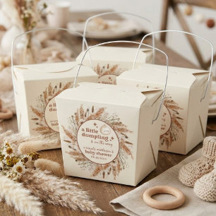 Neutral Watercolor Little Dumpling Bao Baby Shower Favour Box