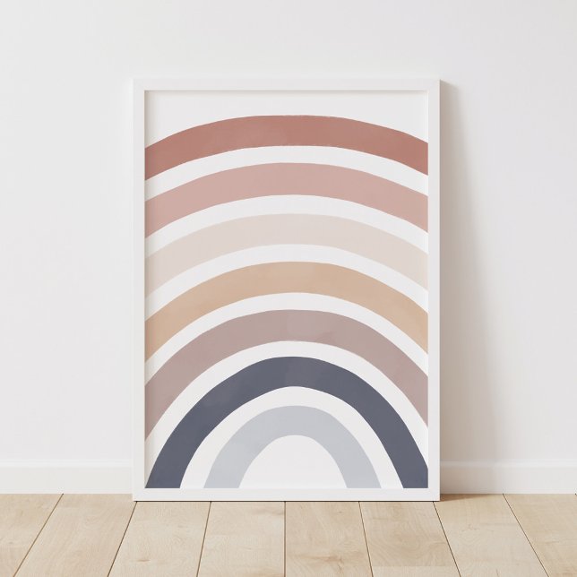 Neutral Watercolor Rainbow Kids Room Poster (Creator Uploaded)