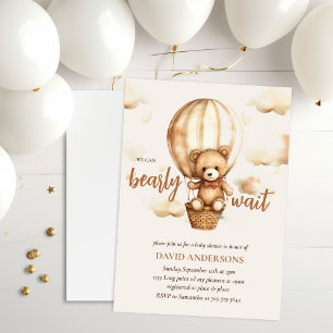 Neutral We Can Bearly Wait Invitation