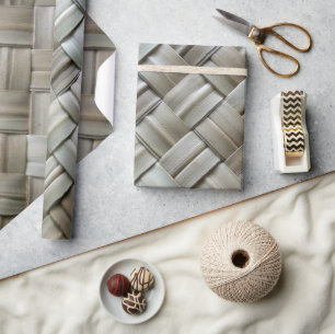 Neutral Weaved Wrapping Paper