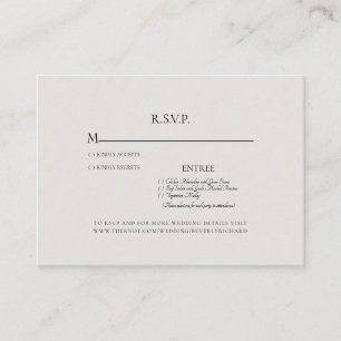 Neutral Wedding RSVP Enclosure Card
