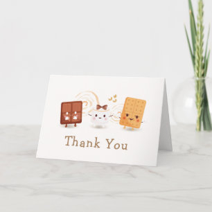 Neutral Whimsical S'more Fun Baby Shower  Thank You Card