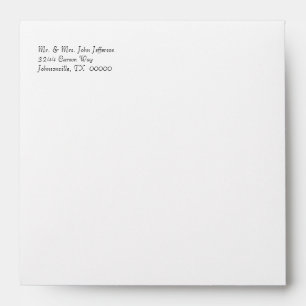 Neutral White and Sand Square Envelope
