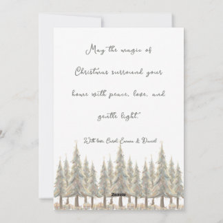 Neutral White Christmas Trees Cream Holiday