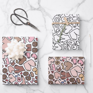 neutral woman breast patten wrapping paper sheet
