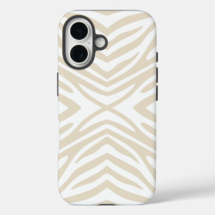 Neutral Zebra iPhone 16 Case