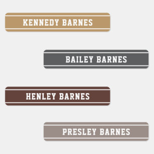 Neutrals Sporty Back To School Name