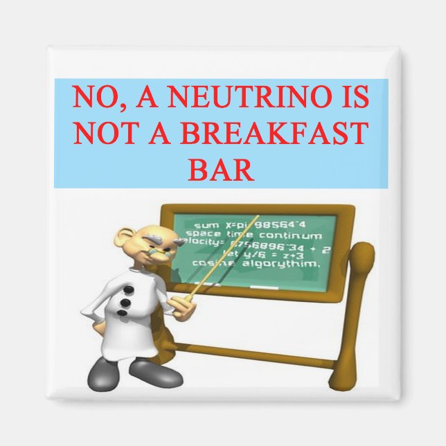 NEUTRINO quantum mechanics physics joke Magnet (Front)
