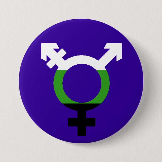 Neutrois Flag Trans Symbol 7.5 Cm Round Badge (Front)
