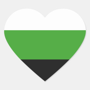 Neutrois Pride Flag Heart Sticker
