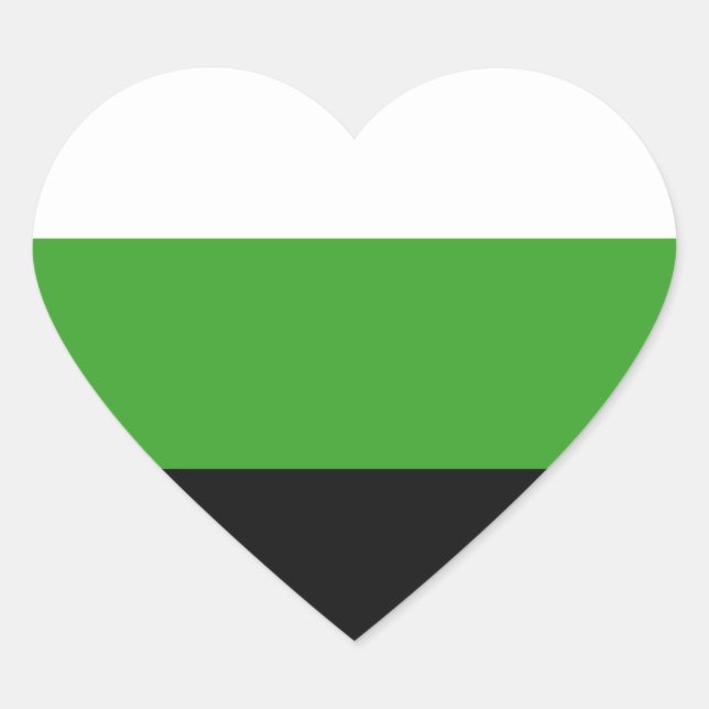 Neutrois Pride Heart Sticker (Front)