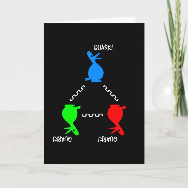 Neutron Quark Duck Birthday Card (Front)