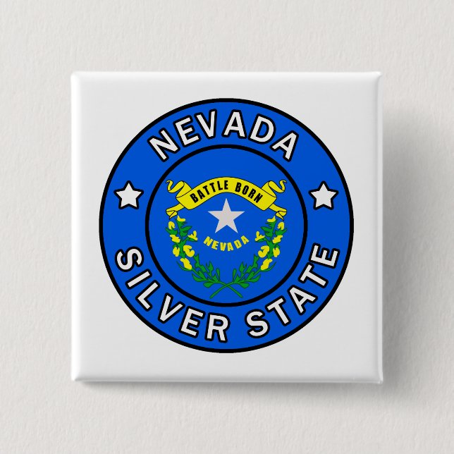 Nevada 15 Cm Square Badge (Front)