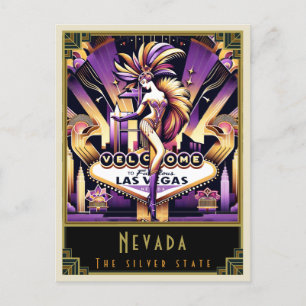 Nevada Art Deco Postcard